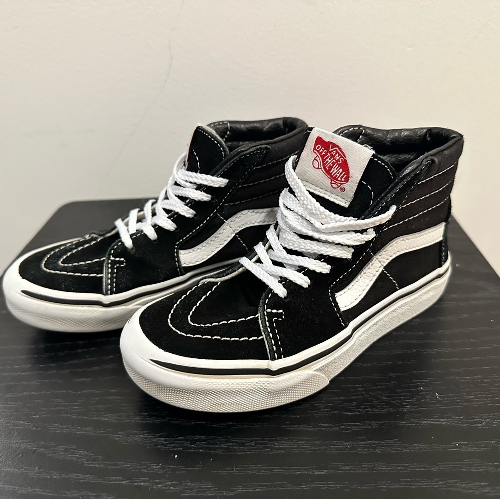 Vans Black and White Sk8 HI’s